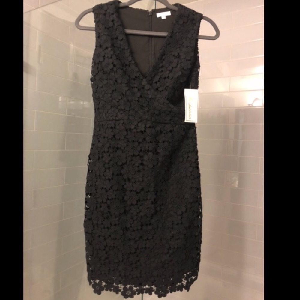 Shoshanna black lace dress EUC